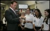 Governor Arnold Schwarzenegger talking to Teenangels at the 2006 Cyber Safety Summit in California